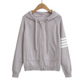 Hooded zipper sweater